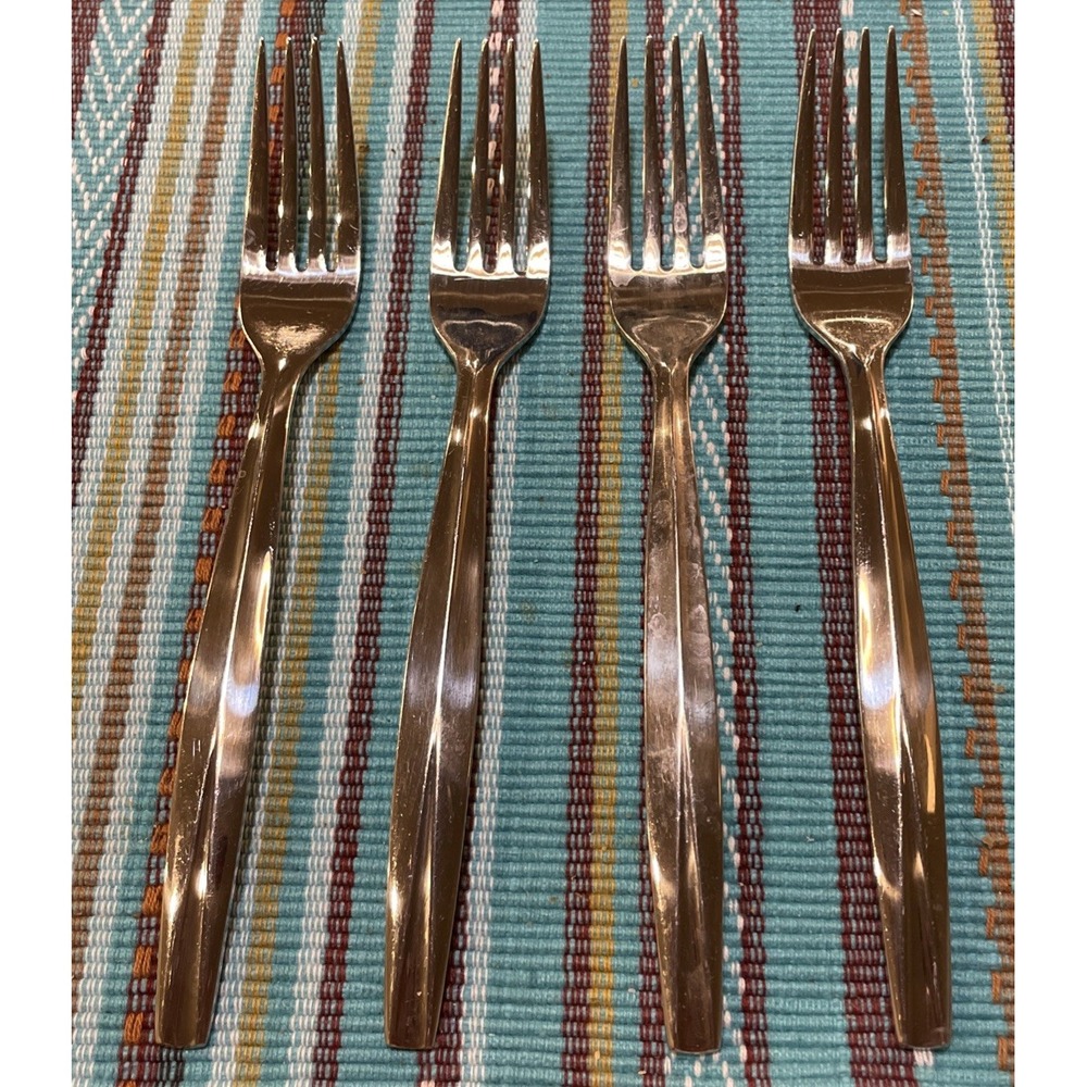 Dansk International Das50 4 Salad Forks Fork Stainless‎ Steel 18/10